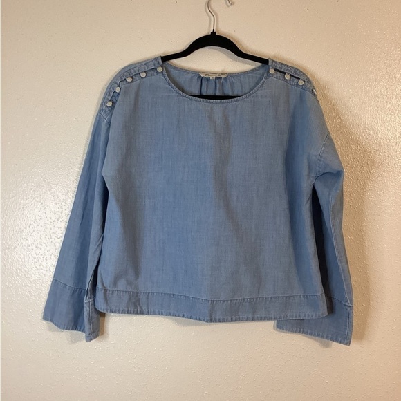 Madewell Size Small Convertible Cold Shoulder  Top - Picture 1 of 10